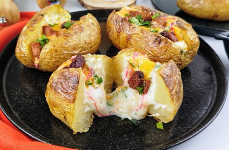 Batata recheada no forno
