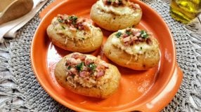 Batata recheada rápida