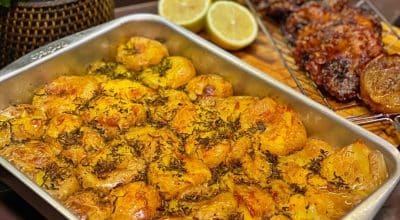 Batatas ao murro com ervas