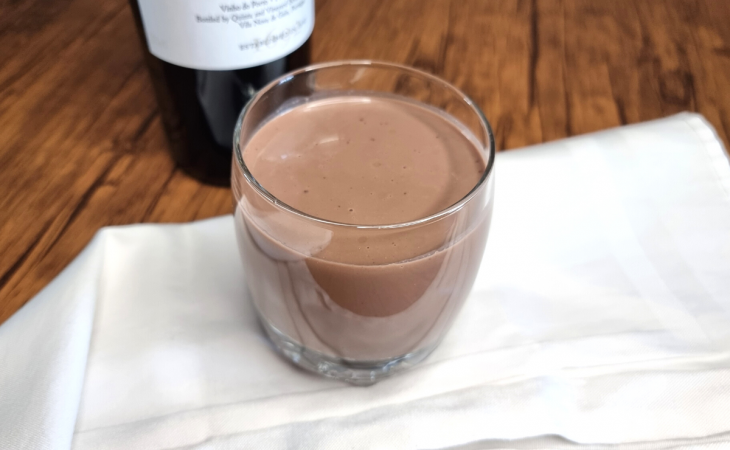 Batida de vinho com chocolate