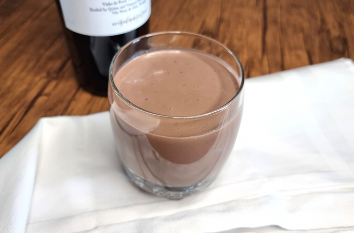 Batida de vinho com chocolate