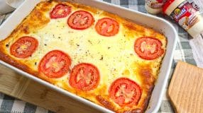 Bauru de forno com requeijão