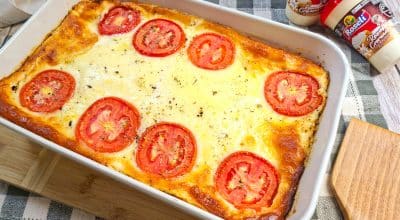 Bauru de forno com requeijão