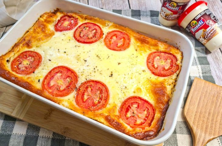 Bauru de forno com requeijão