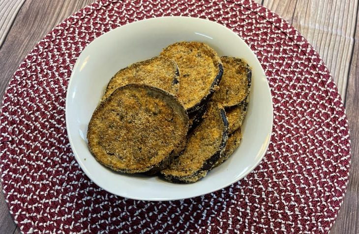 Berinjela empanada crocante no forno