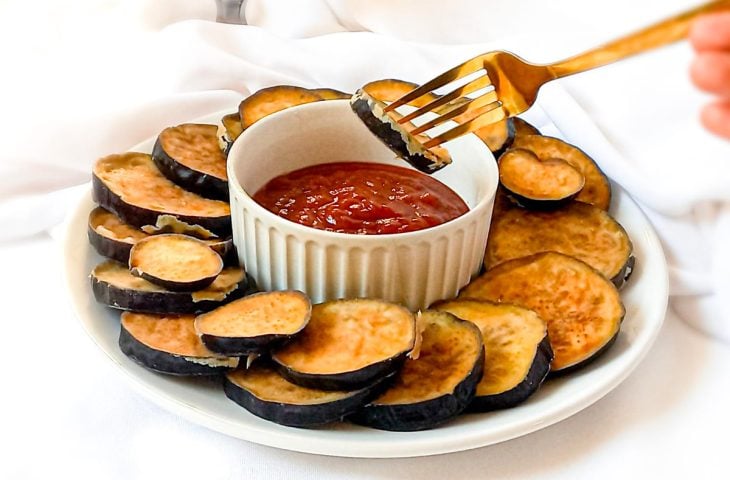 Berinjela empanada com farinha de trigo
