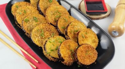 Berinjela empanada crocante