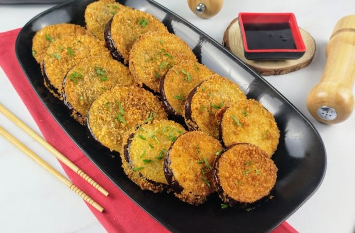 Berinjela empanada crocante