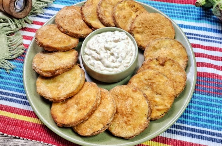 Berinjela empanada frita