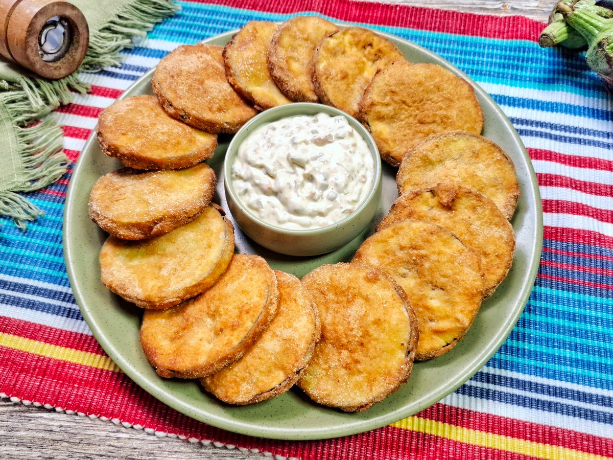 Berinjela empanada frita
