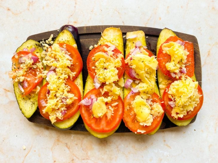 berinjela com tomate e queijo