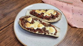 Berinjela recheada low carb