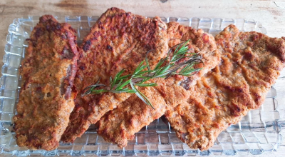 Bife à milanesa na airfryer
