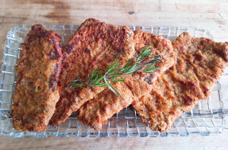 Bife à milanesa na airfryer