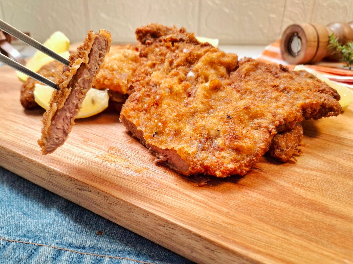 Bife à milanesa sem farinha de rosca