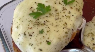 Bife à parmegiana na airfryer