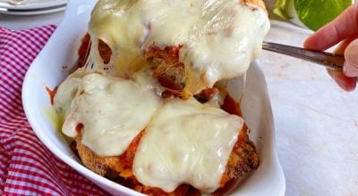 Bife à parmegiana simples