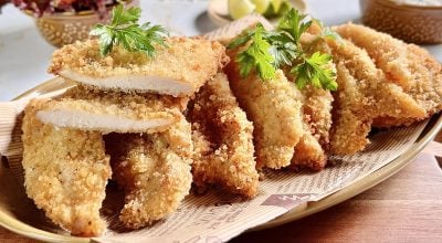 Bife de frango à milanesa