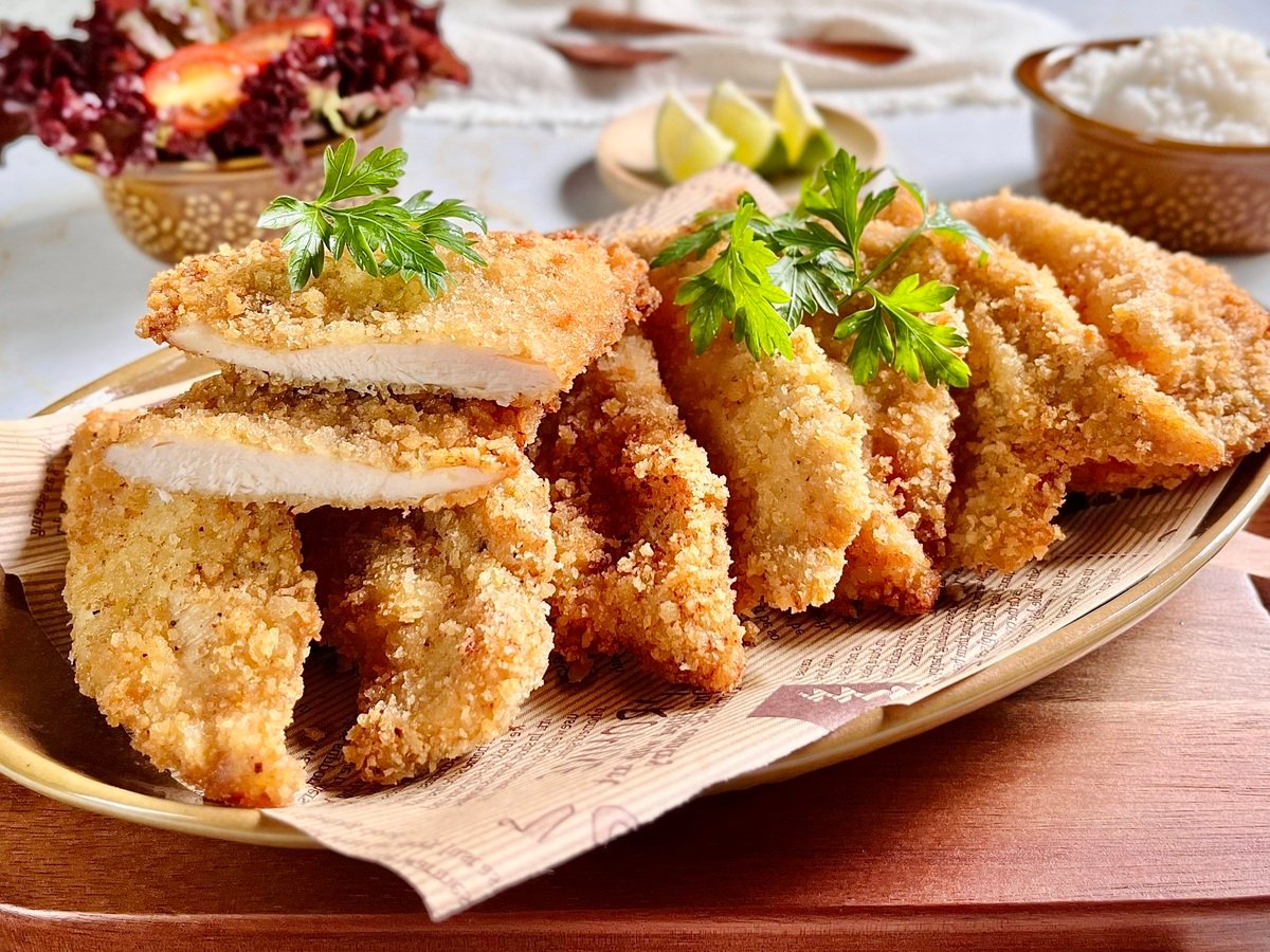 Bife de frango à milanesa