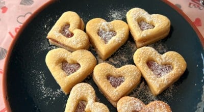 Biscoitinho com geleia de morango