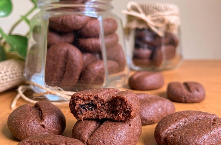 Biscoito amanteigado de café