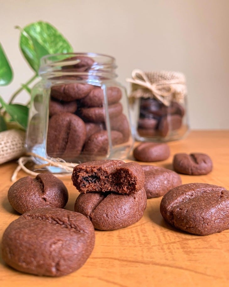 Biscoito amanteigado de café