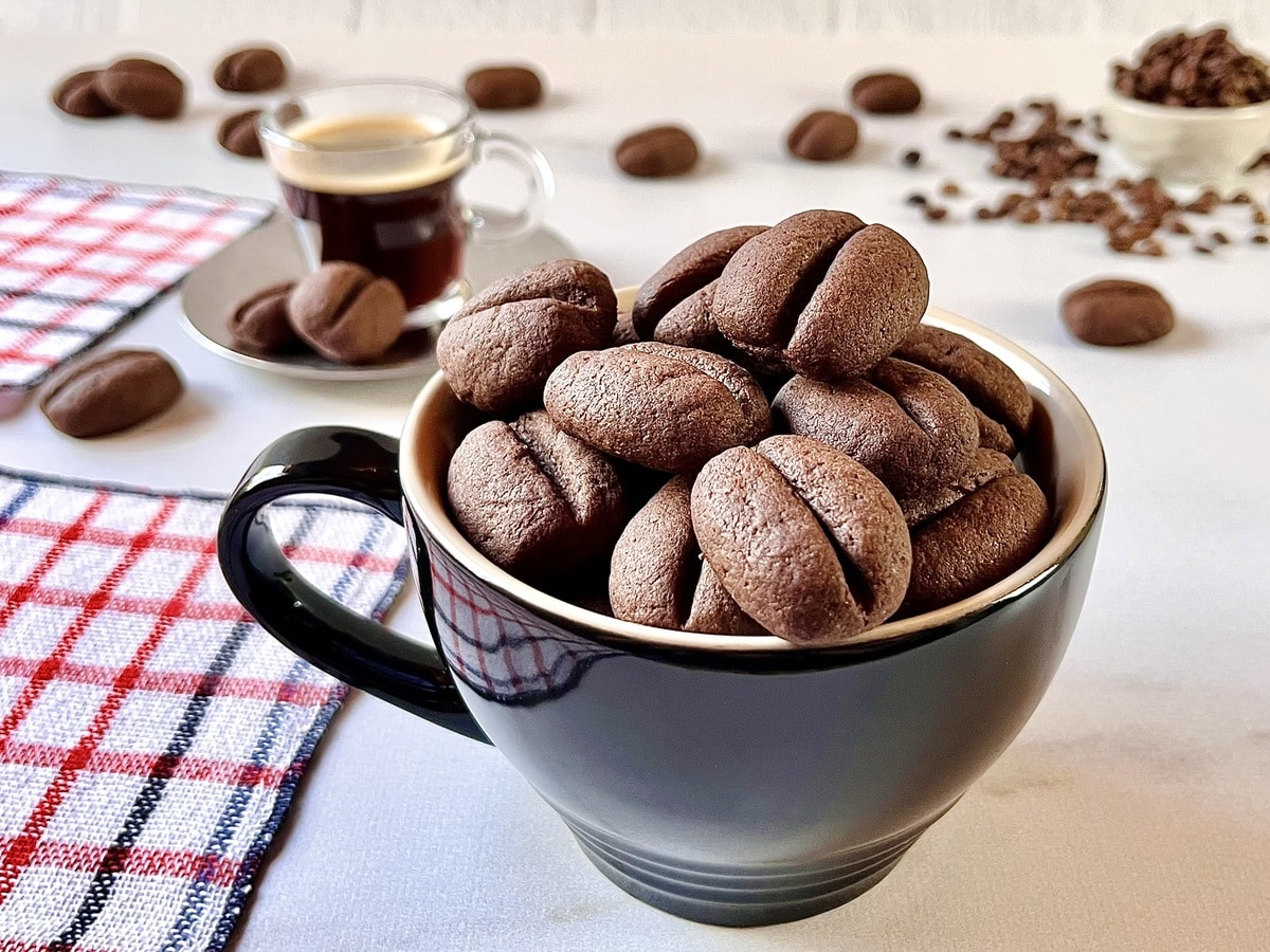 Biscoito amanteigado de café