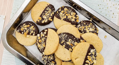 Biscoito de amendoim com chocolate