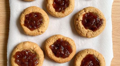 Biscoito de amendoim com geleia