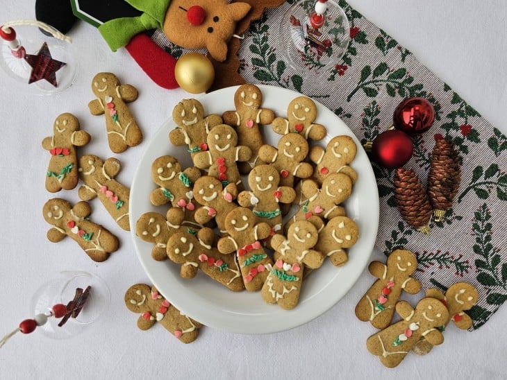 Biscoito de Natal americano finalizado.