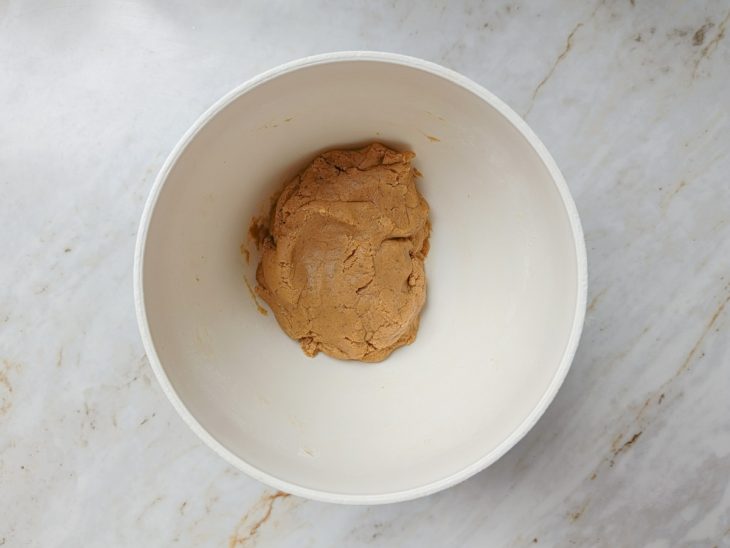 Massa pronta no pote.