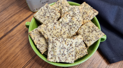 Biscoito salgado de chia