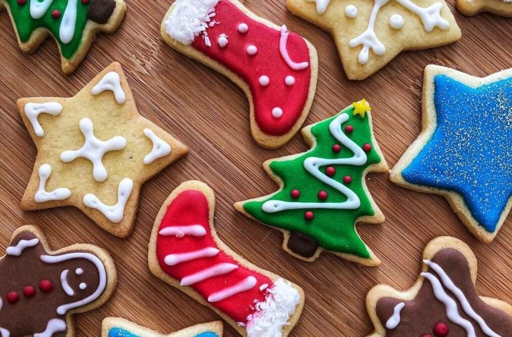 Biscoitos de Natal decorados