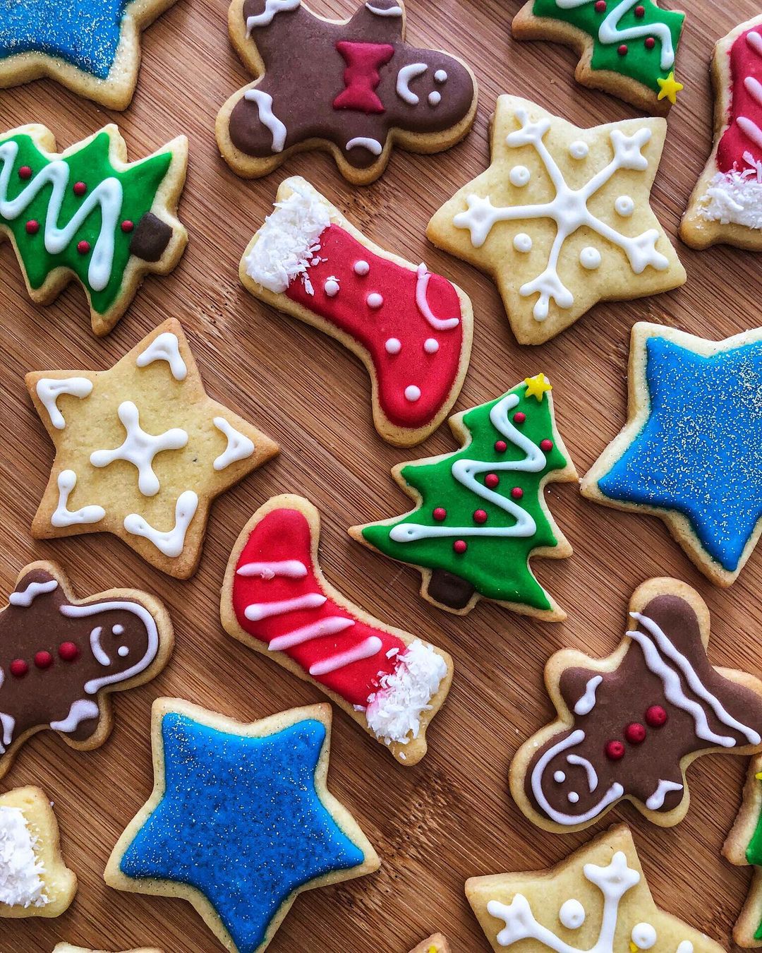 Biscoitos de Natal decorados