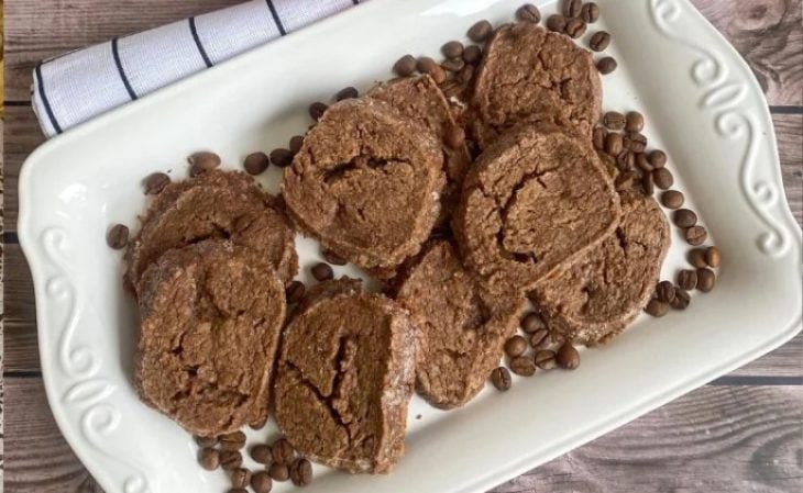 Biscoitos sablés de cacau com café