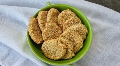 Biscoitos salgados de quinoa