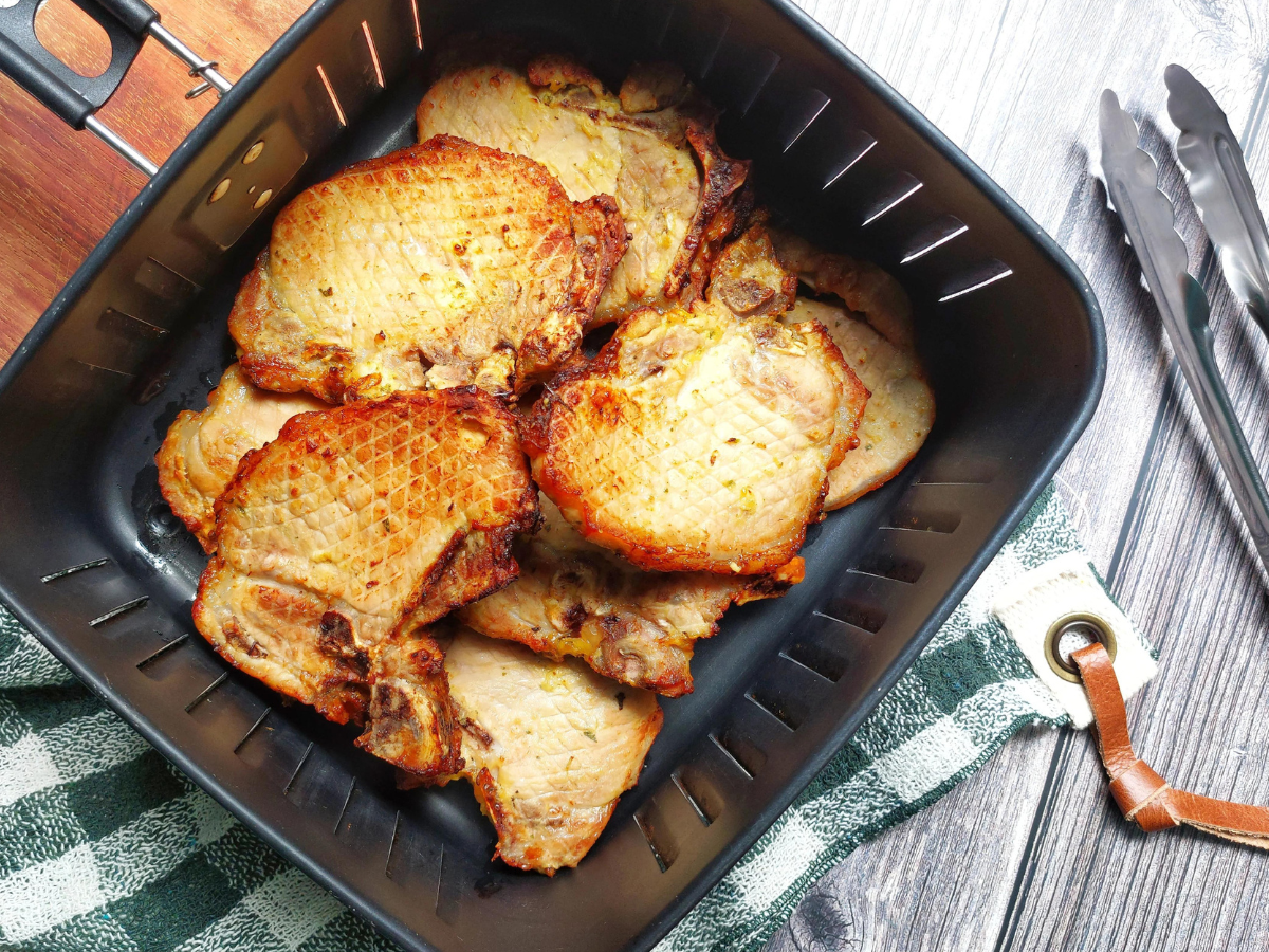 Bisteca de porco na airfryer