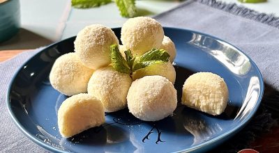 Bolinhas de leite em pó saudável