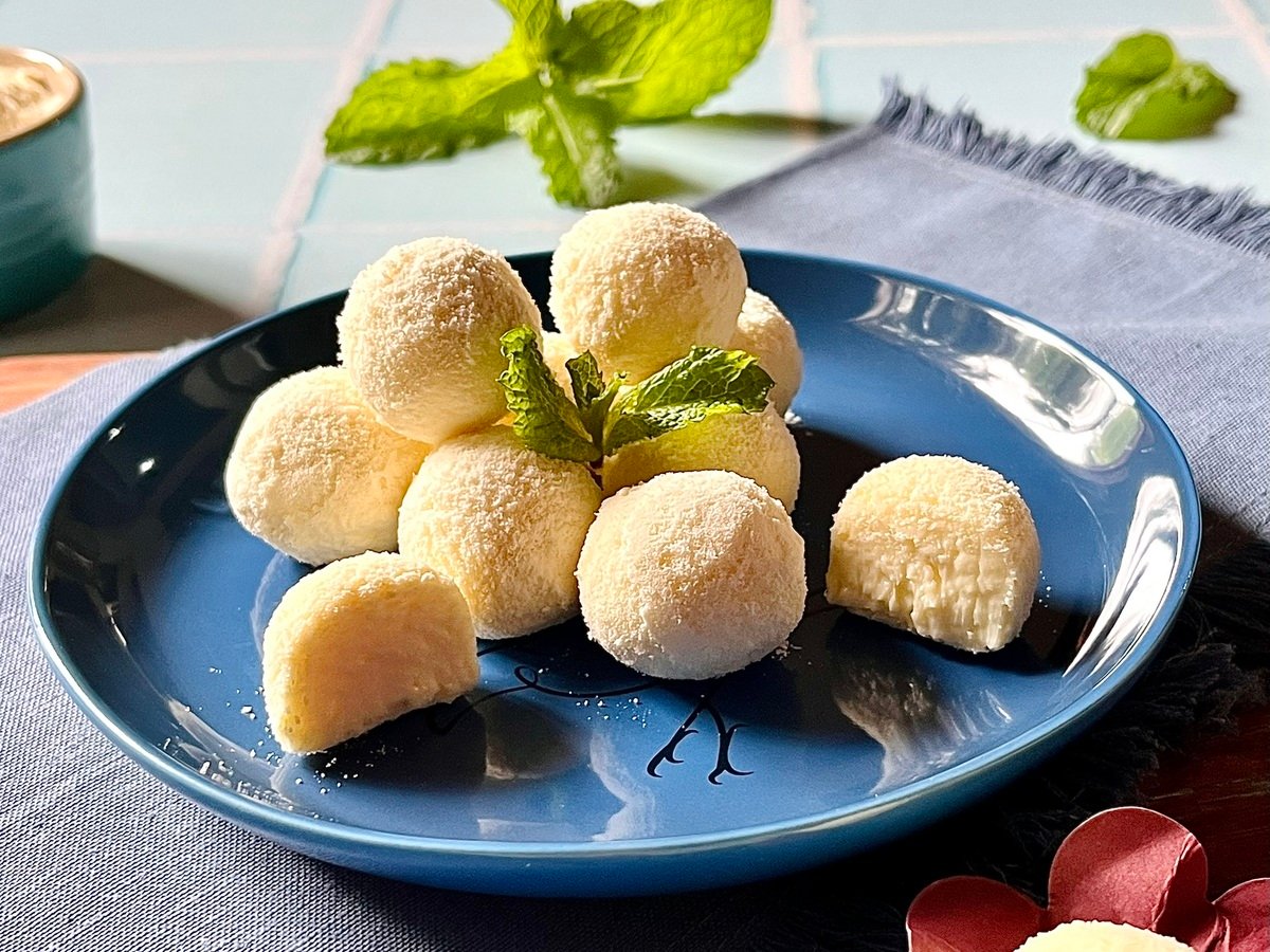Bolinhas de leite em pó saudável