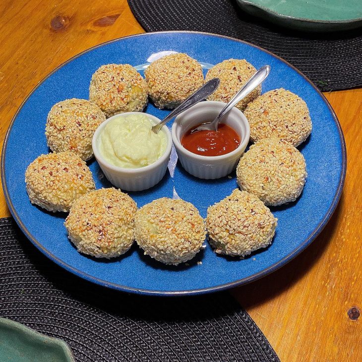 Bolinhas proteicas de peixe