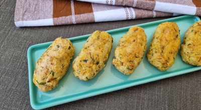 Bolinho de bacalhau assado simples