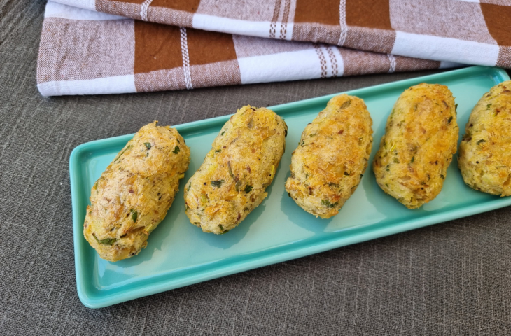 Bolinho de bacalhau assado simples