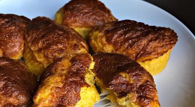 Bolinho de abóbora com queijo