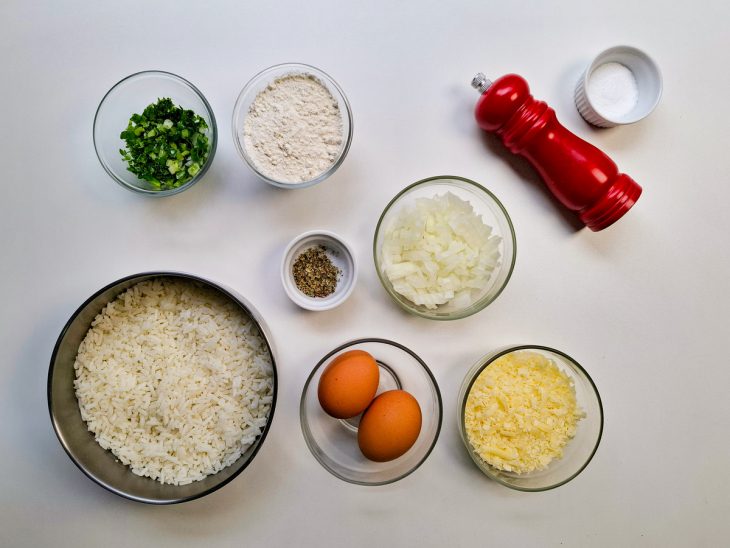 Ingredientes reunidos para o preparo da receita.