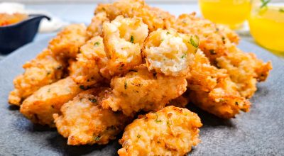 Bolinho de arroz assado na air fryer