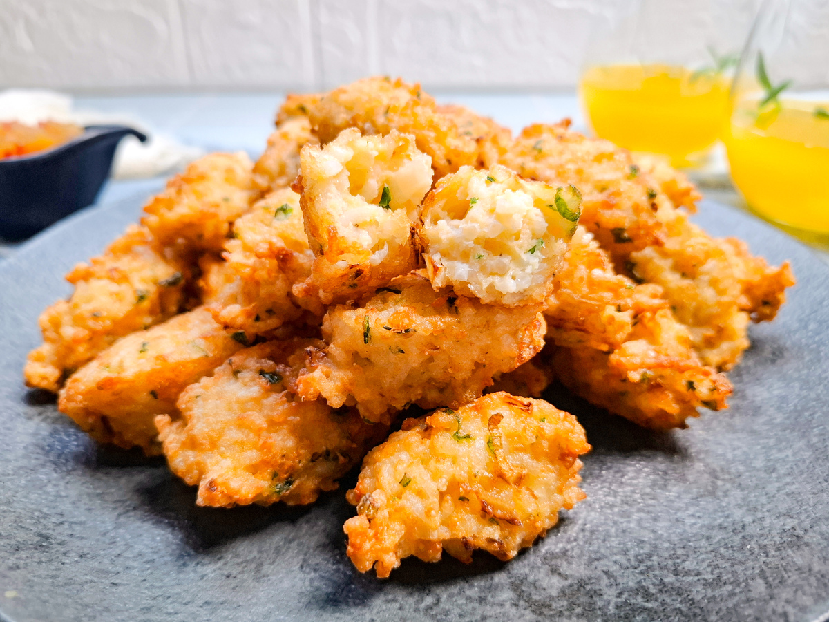 Bolinho de arroz assado na air fryer