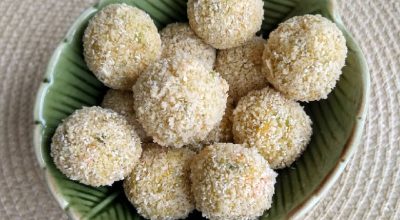 Bolinho de arroz com legumes