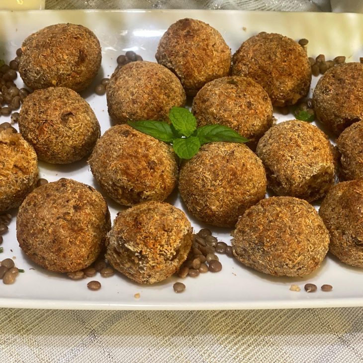 Bolinho de arroz de lentilha