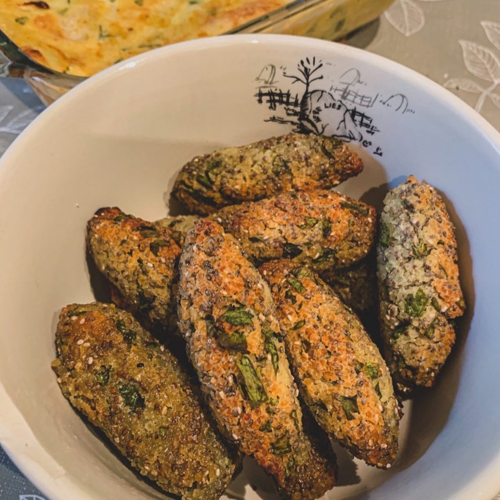 Bolinho de arroz e chia assado