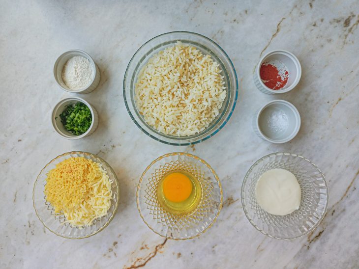 Ingredientes reunidos para o preparo da receita.